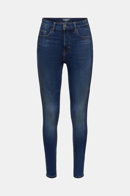 Z recyklovaného materiálu: strečové skinny džíny s vysokým pasem