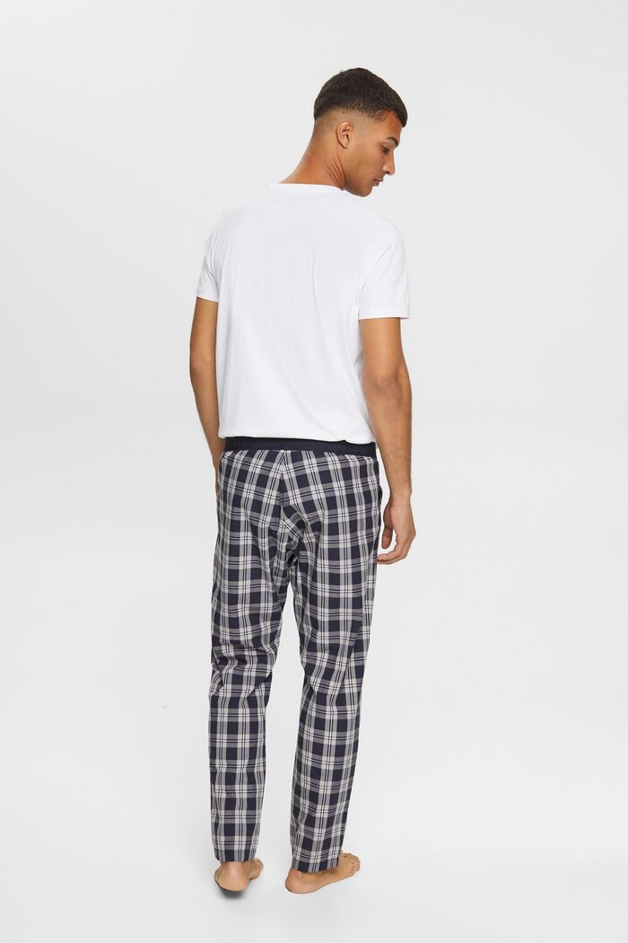 Kárované pyžamové kalhoty, NAVY, detail image number 4