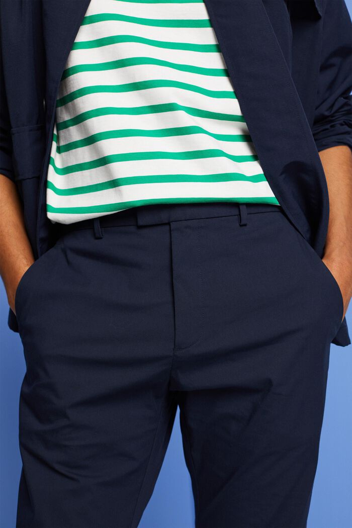 Chino kalhoty z popelínu, NAVY, detail image number 2