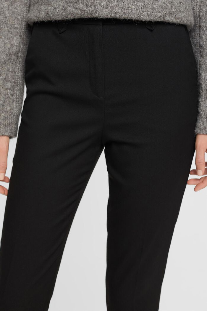 Kalhoty se zúženými nohavicemi a středním pasem, BLACK, detail image number 2