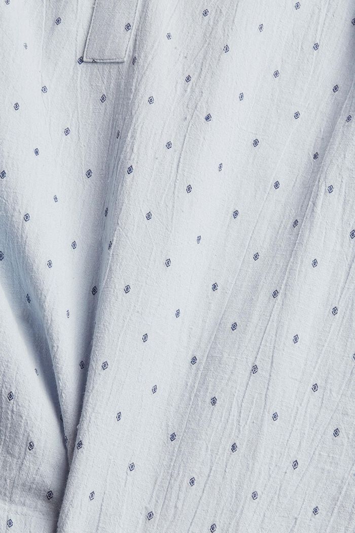 Vzorovaná košile s kalichovým výstřihem, LIGHT BLUE, detail image number 4