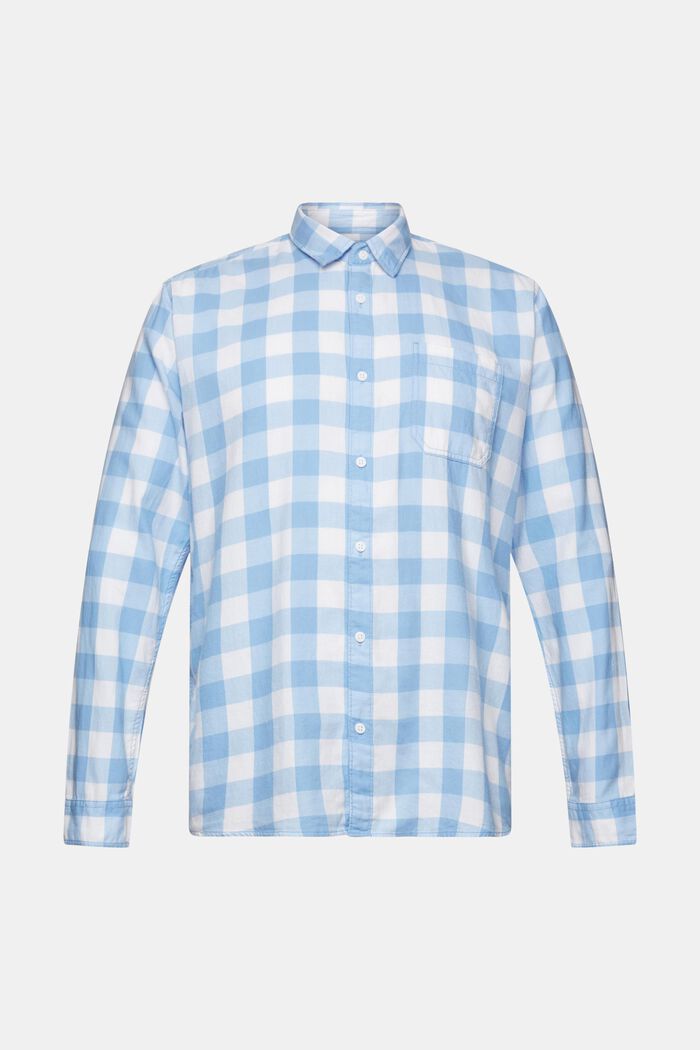 Flanelová košile z udržitelné bavlny s kárem vichy, BRIGHT BLUE, detail image number 8