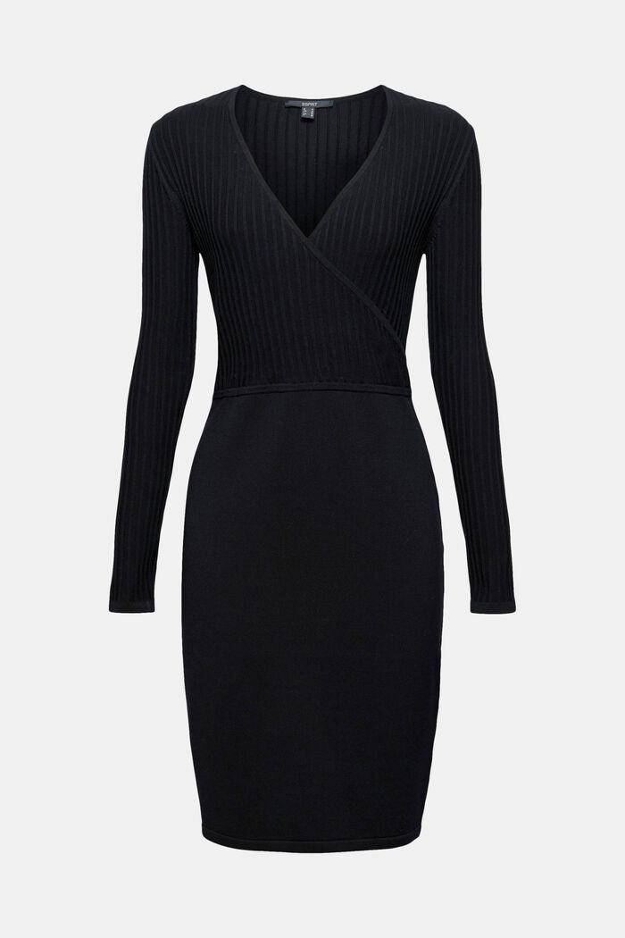 Pletené šaty s vlákny LENZING™ ECOVERO™, BLACK, detail image number 2