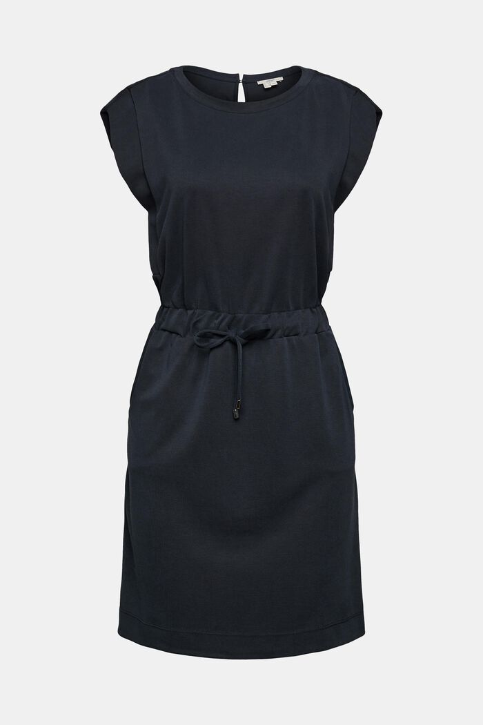 S materiálem TENCEL™: Šaty se stahovací šňůrkou, BLACK, detail image number 2