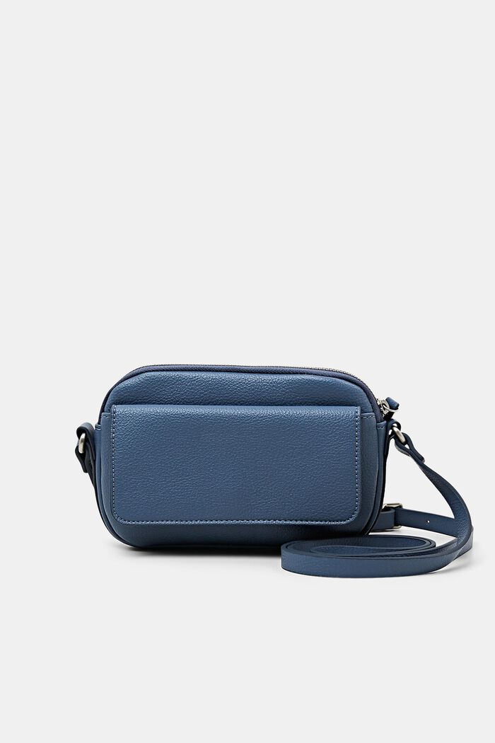 Mini kabelka crossbody, z imitace kůže, GREY BLUE, detail image number 0