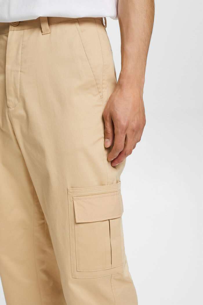 Cargo kalhoty s ohrnutým lemem, SAND, detail image number 2