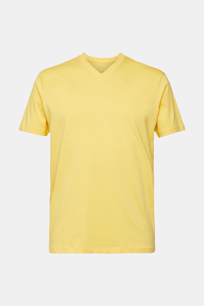 Žerzejové tričko, 100 % bavlna, YELLOW, detail image number 2