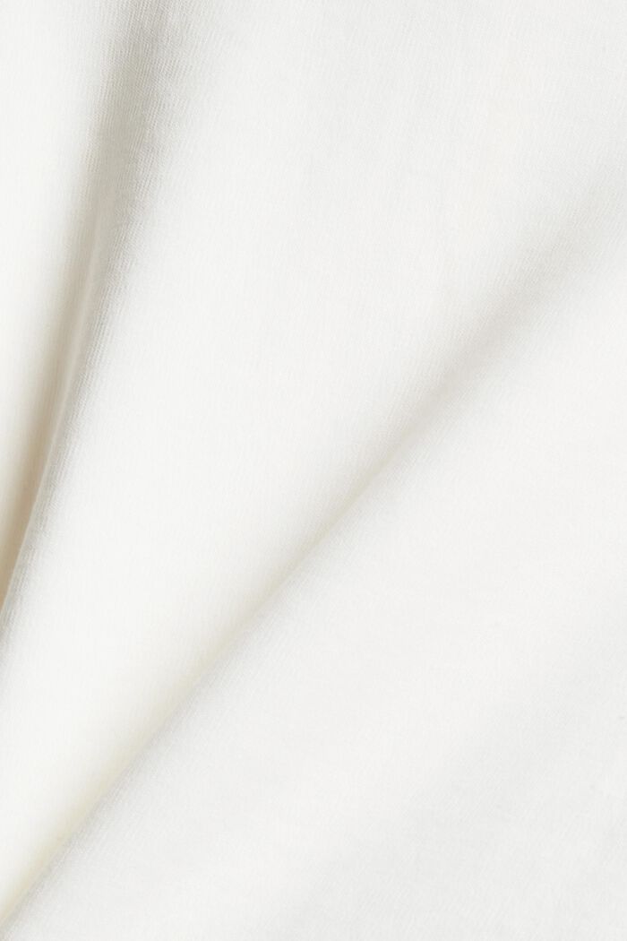 Mikina se zipem, směs s bavlnou, OFF WHITE, detail image number 1