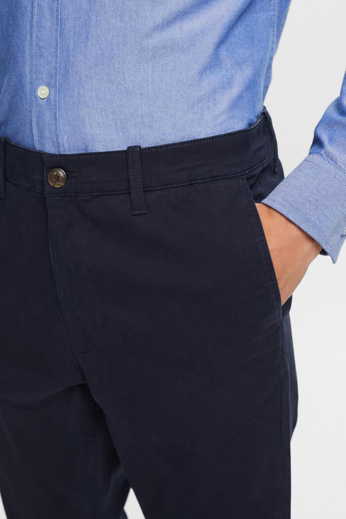 Kalhoty chino, bavlněný kepr, NAVY, detail image number 2