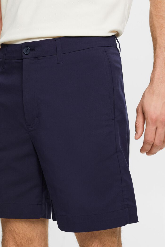 Chino šortky ze strečového kepru, NAVY, detail image number 4