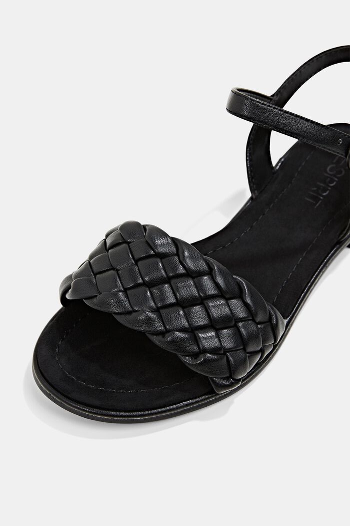 Sandály se splétanými řemínky, BLACK, detail image number 4