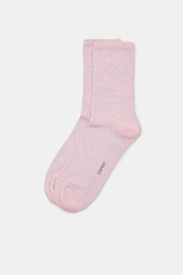 Květované froté ponožky, organická bavlna, ROSE, detail image number 0