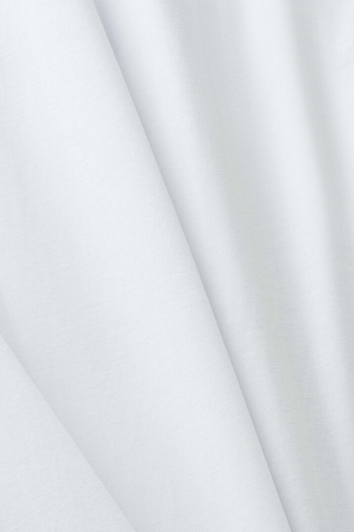 Bavlněné tričko s potiskem na předním dílu, WHITE, detail image number 5