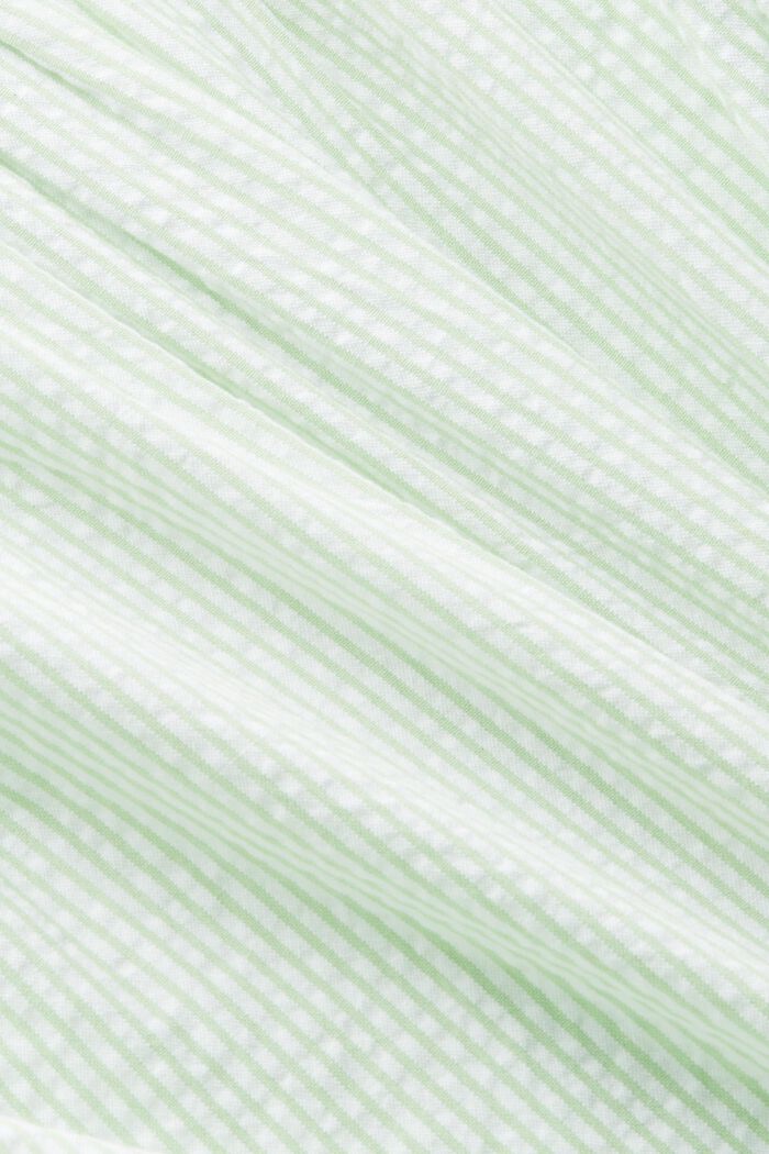 Pruhovaná halenka se špičatým výstřihem, bavlna, LIGHT GREEN, detail image number 4