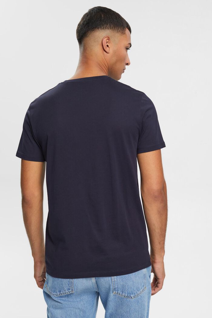 Žerzejové tričko, 100 % bavlna, NAVY, detail image number 4