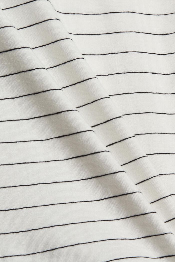 Tričko s dlouhým rukávem s rýškovými detaily, bio bavlna, OFF WHITE, detail image number 4