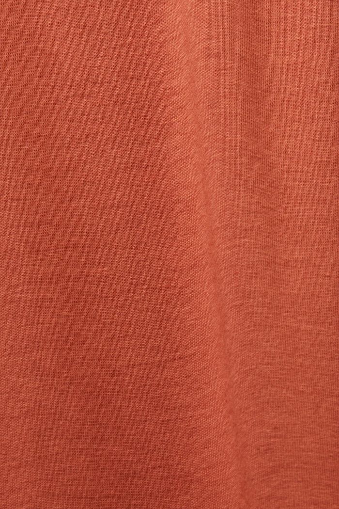 Žerzejové tričkové midi šaty, TERRACOTTA, detail image number 5