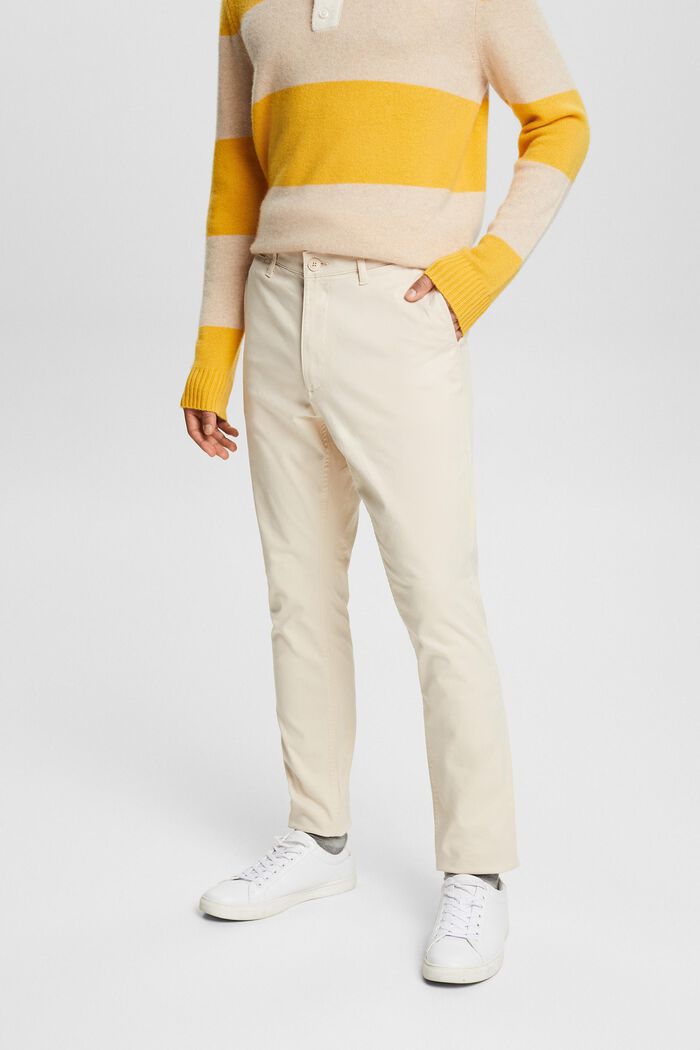 Kalhoty chino s úzkými nohavicemi, LIGHT BEIGE, detail image number 0