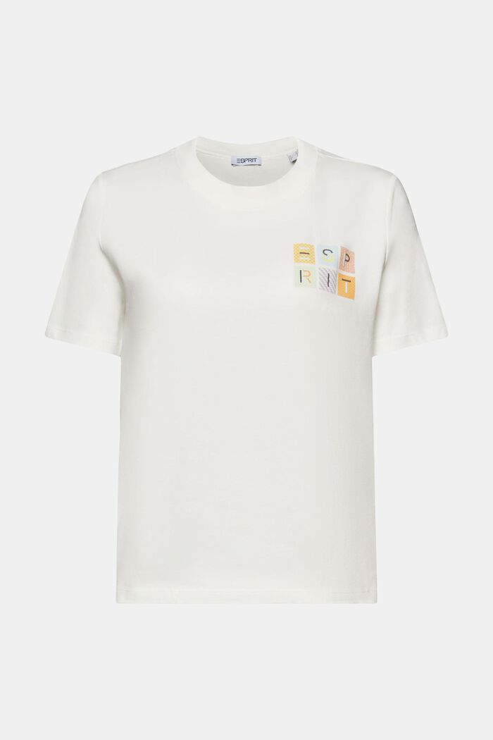 Žerzejové tričko s logem, OFF WHITE, detail image number 6