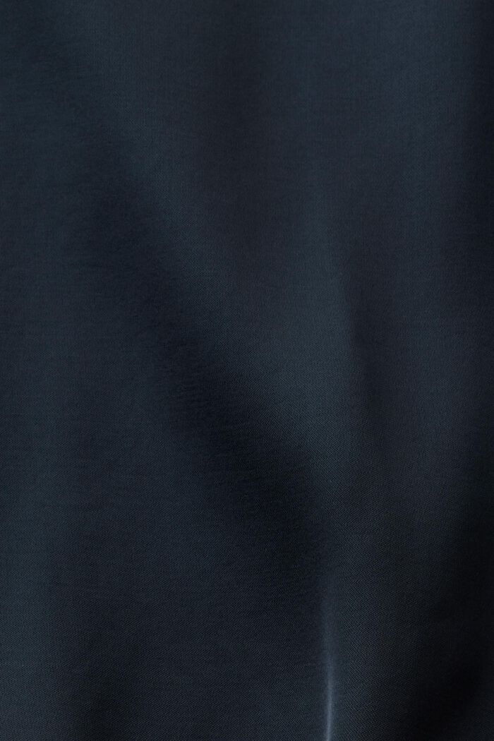 Saténová halenka s límcem s klopami, LENZING™ ECOVERO™, PETROL BLUE, detail image number 4