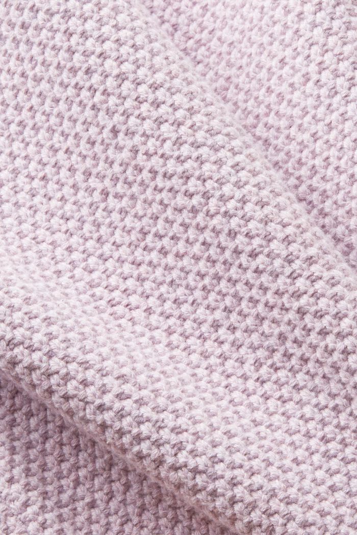 Bavlněný pulovr se špičatým výstřihem, LILAC, detail image number 4