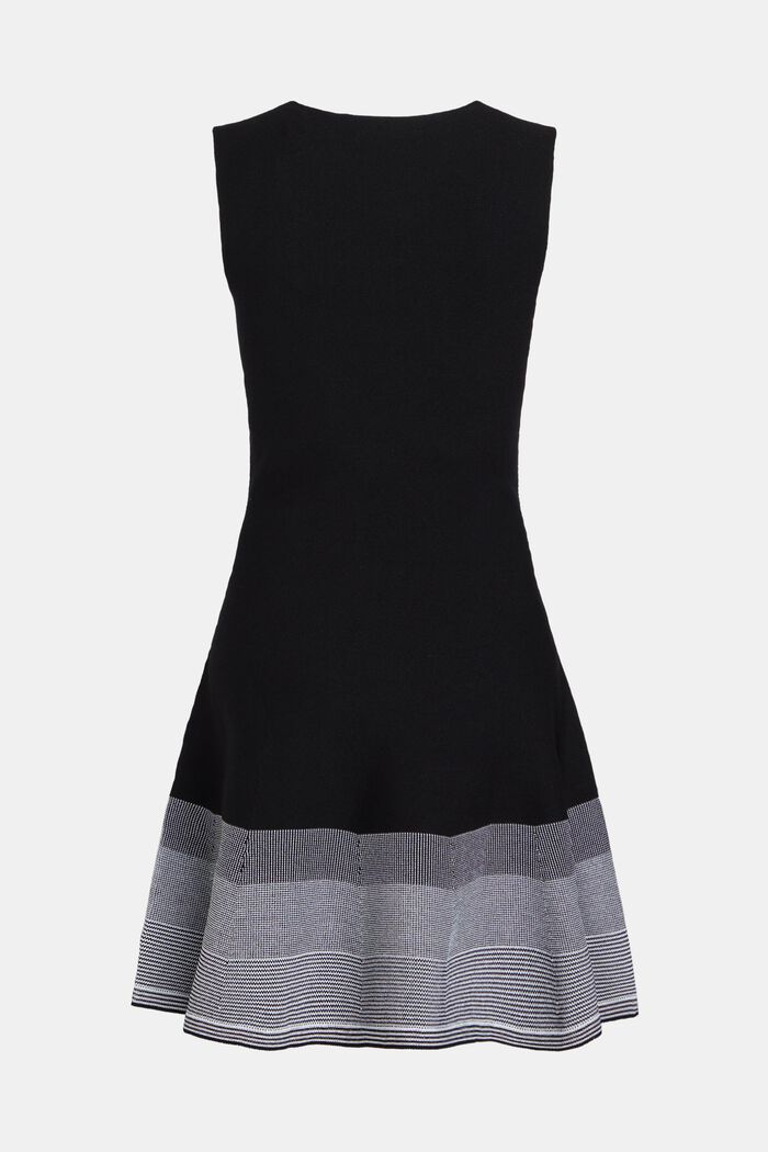 Šaty z bezešvé pleteniny s ombré vzorem, BLACK, detail image number 5