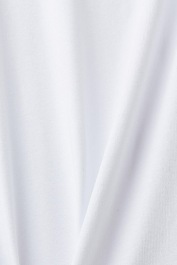 Žerzejové tričko s kulatým výstřihem, WHITE, detail image number 5