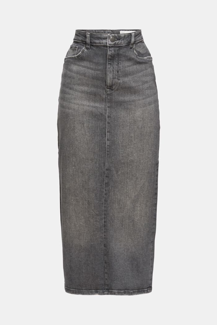 Džínová sukně v midi délce, BLACK MEDIUM WASHED, detail image number 6