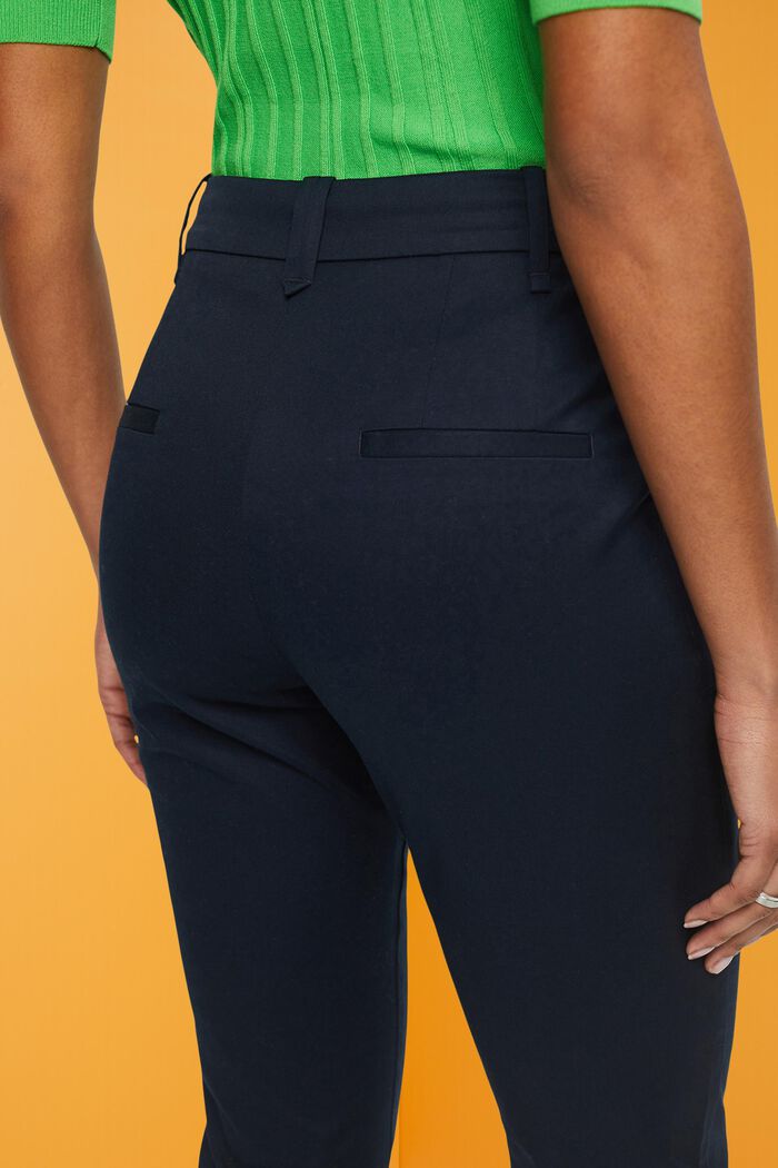 Kalhoty Slim Fit s vysokým pasem, NAVY, detail image number 4