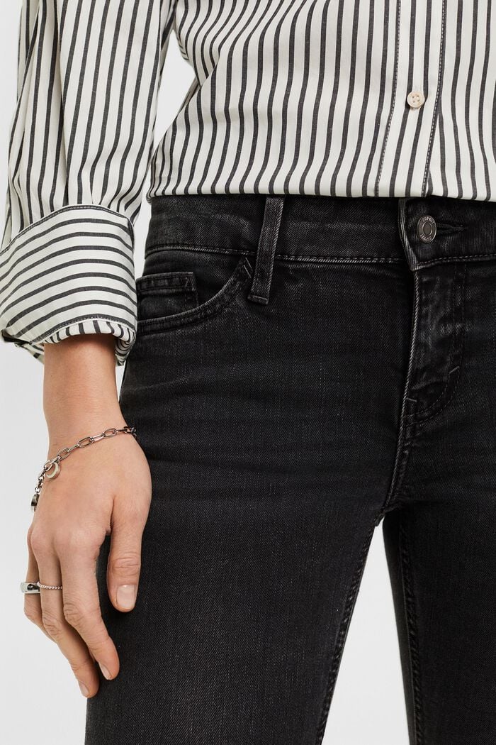 Skinny džíny s nízkým pasem, BLACK DARK WASHED, detail image number 2