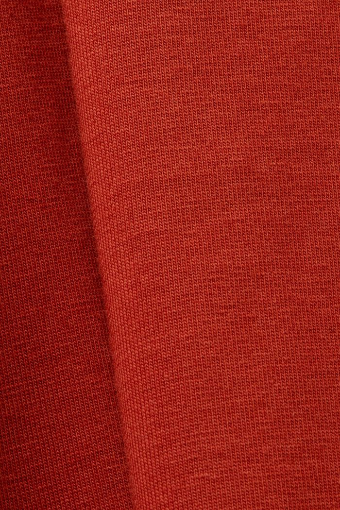Žerzejová midi sukně, udržitelná bavlna, TERRACOTTA, detail image number 5