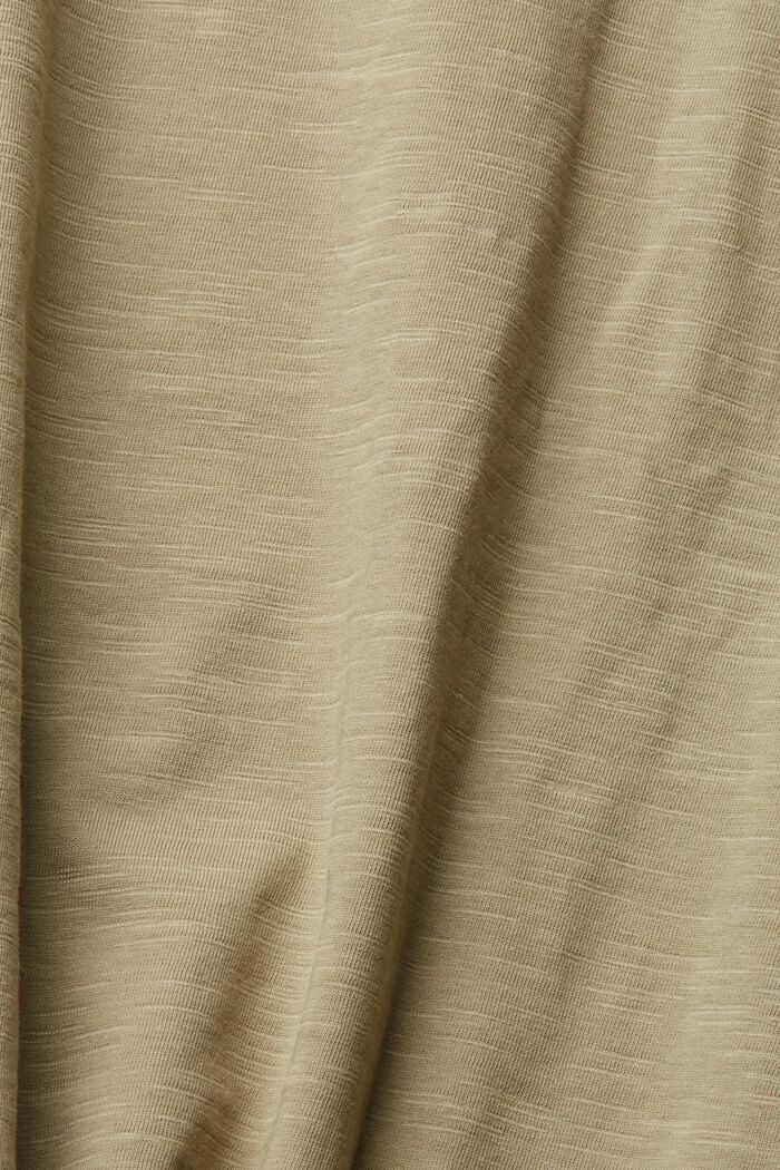 Tričko s dlouhým rukávem z bavlny, PALE KHAKI, detail image number 5