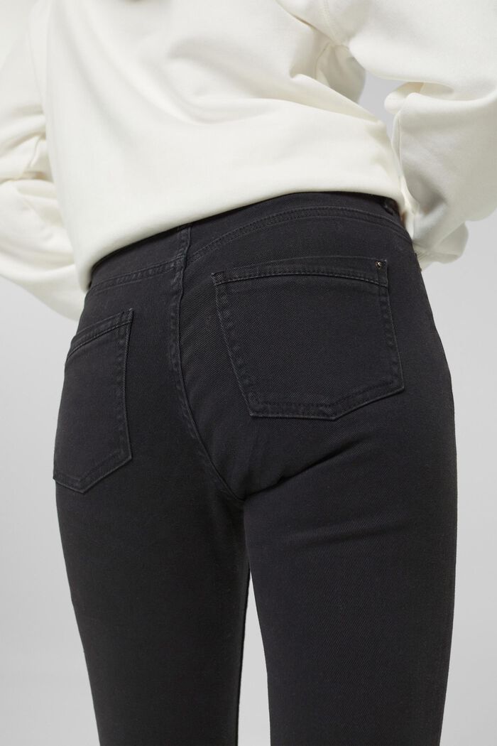 Strečové kalhoty s detaily v podobě zipů, BLACK, detail image number 0