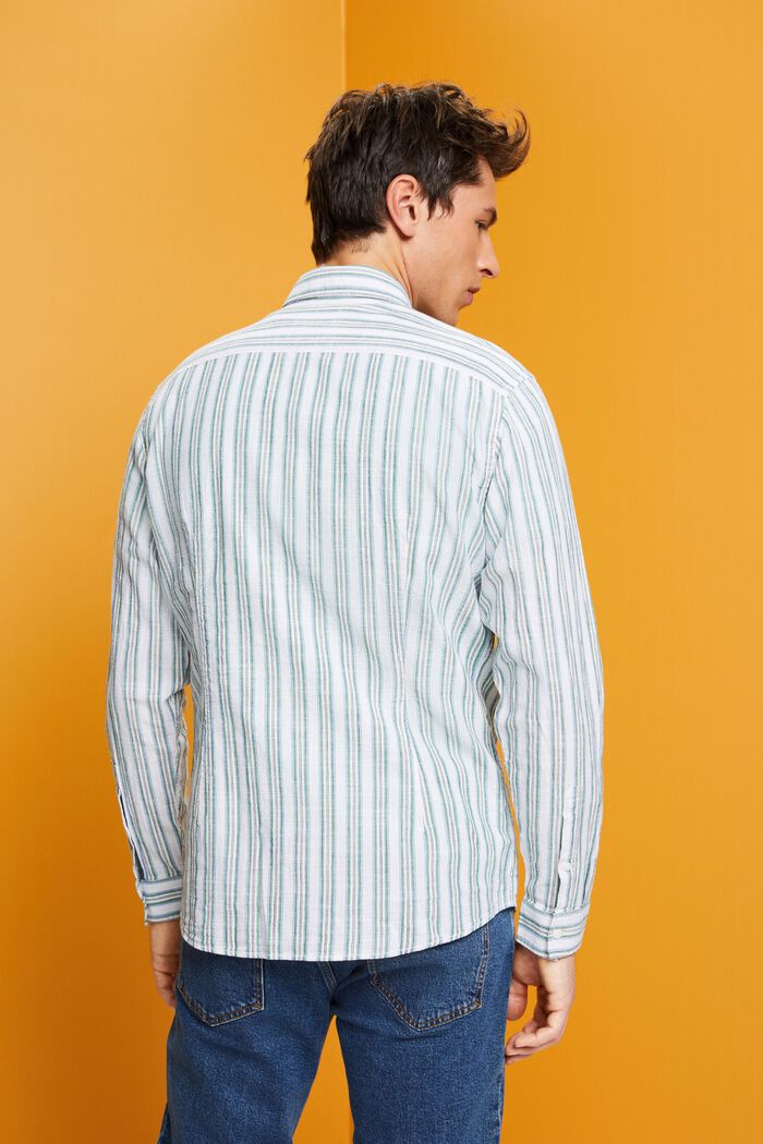 Pruhovaná bavlněná košile, WHITE, detail image number 3
