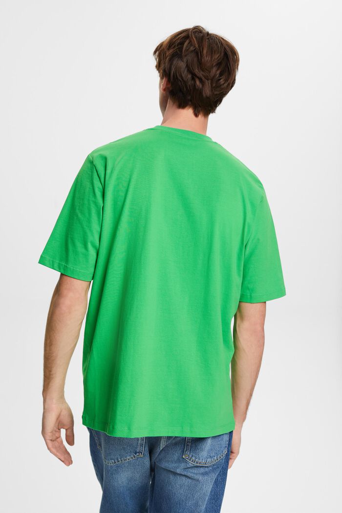 Bavlněné tričko s kulatým výstřihem, GREEN, detail image number 3