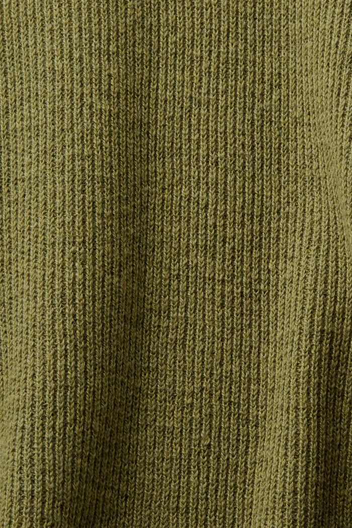 Pončo z žebrové pleteniny, OLIVE, detail image number 3