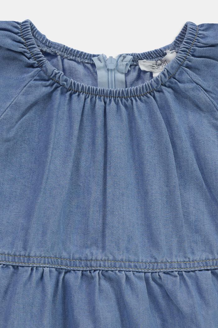 Džínové šaty s netopýřími rukávy, BLUE BLEACHED, detail image number 2