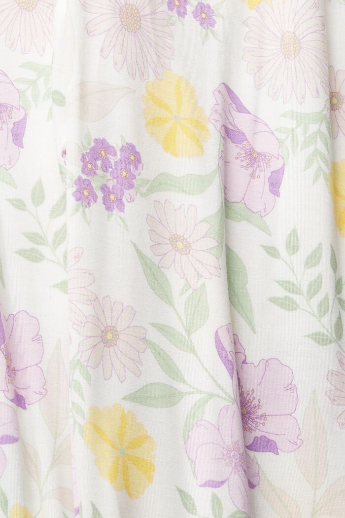 Pyžamové kalhoty s květovaným vzorem, LENZING™ ECOVERO™, OFF WHITE, detail image number 4