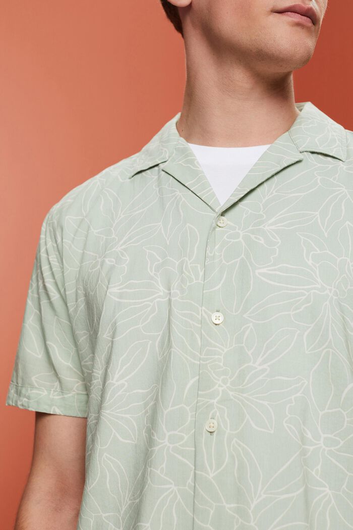 Vzorovaná košile s krátkým rukávem, PASTEL GREEN, detail image number 1
