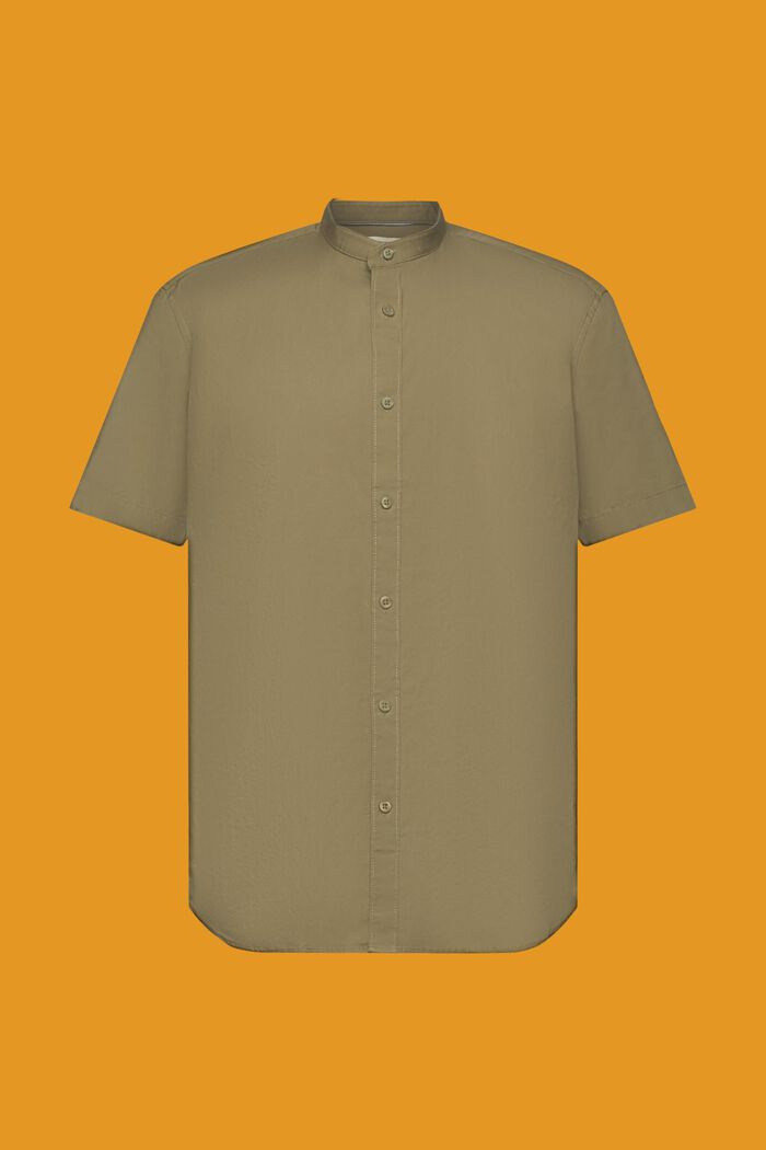 Bavlněná košile se stojáčkem, KHAKI GREEN, detail image number 5