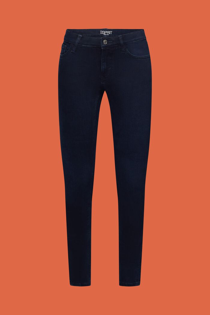 Skinny džíny se střední výškou pasu, BLUE BLACK, detail image number 6