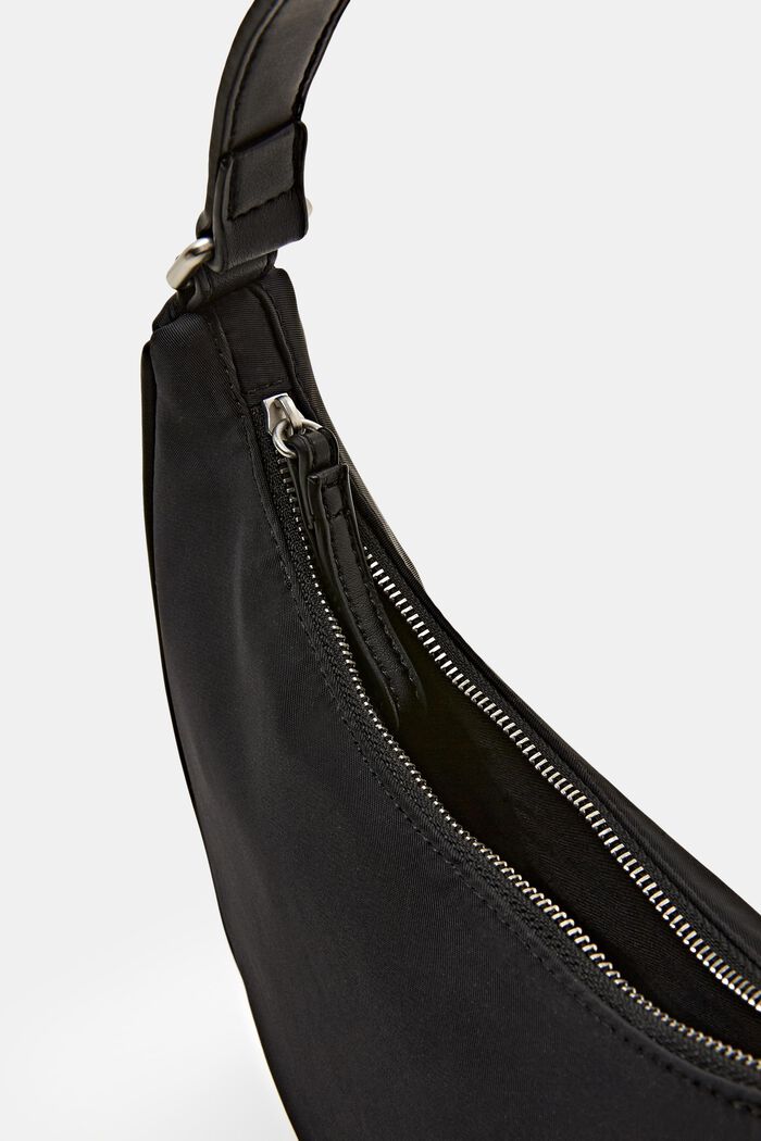 Malá kabelka přes rameno, ve tvaru půlměsíce, BLACK, detail image number 3