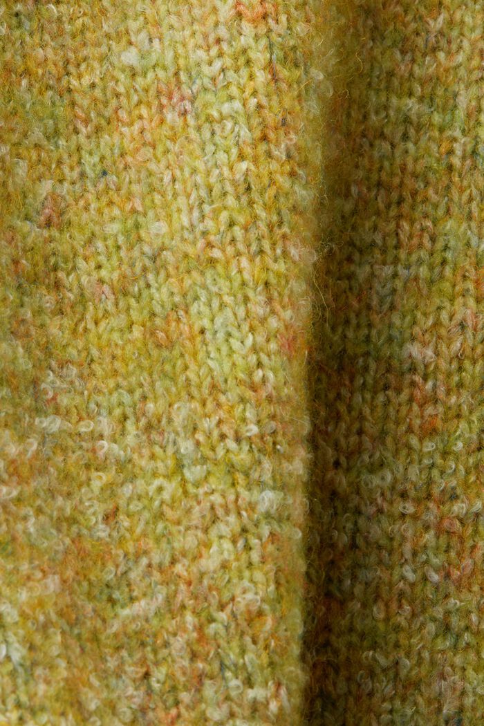 Melírovaný pulovr s krátkým rolákem, LEAF GREEN, detail image number 5