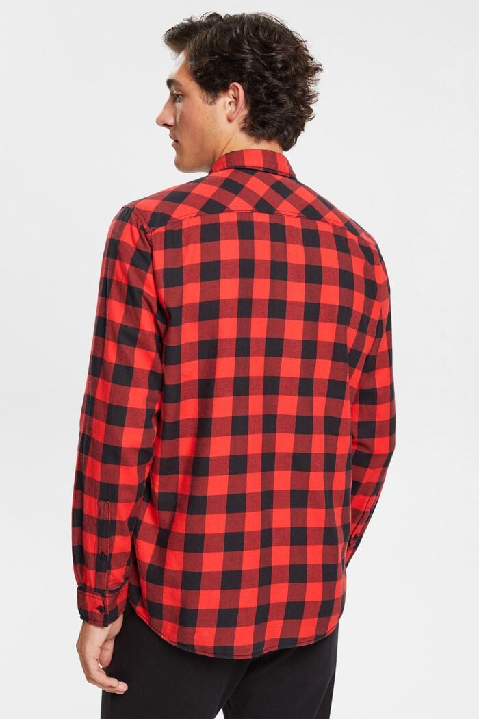 Flanelová košile z udržitelné bavlny s kárem vichy, RED, detail image number 3
