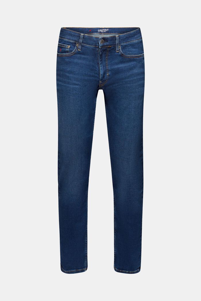 Slim džíny se střední výškou pasu, BLUE DARK WASHED, detail image number 7