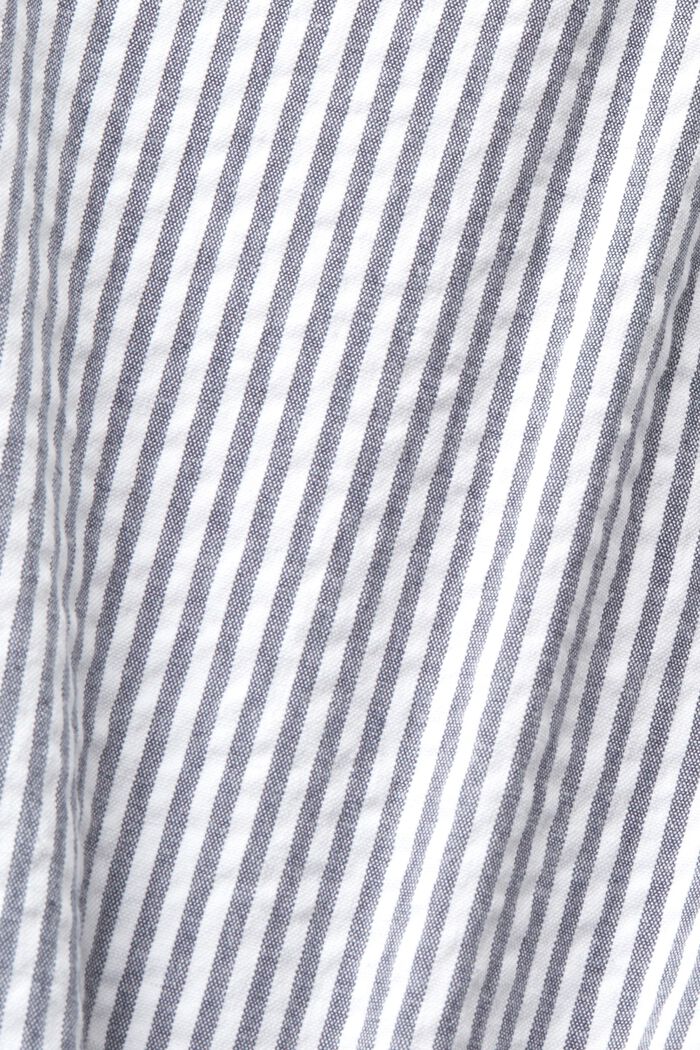 Pruhované šortky se splétaným opaskem z rafie, NAVY, detail image number 6