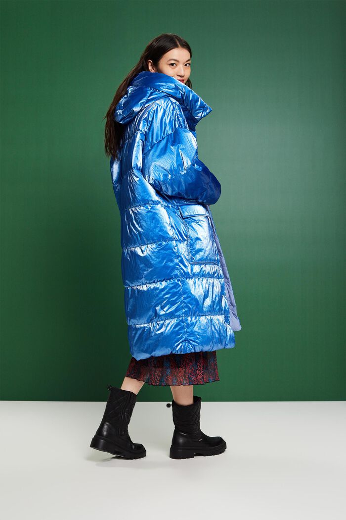 Oboustranný dlouhý péřový kabát, BRIGHT BLUE, detail image number 5