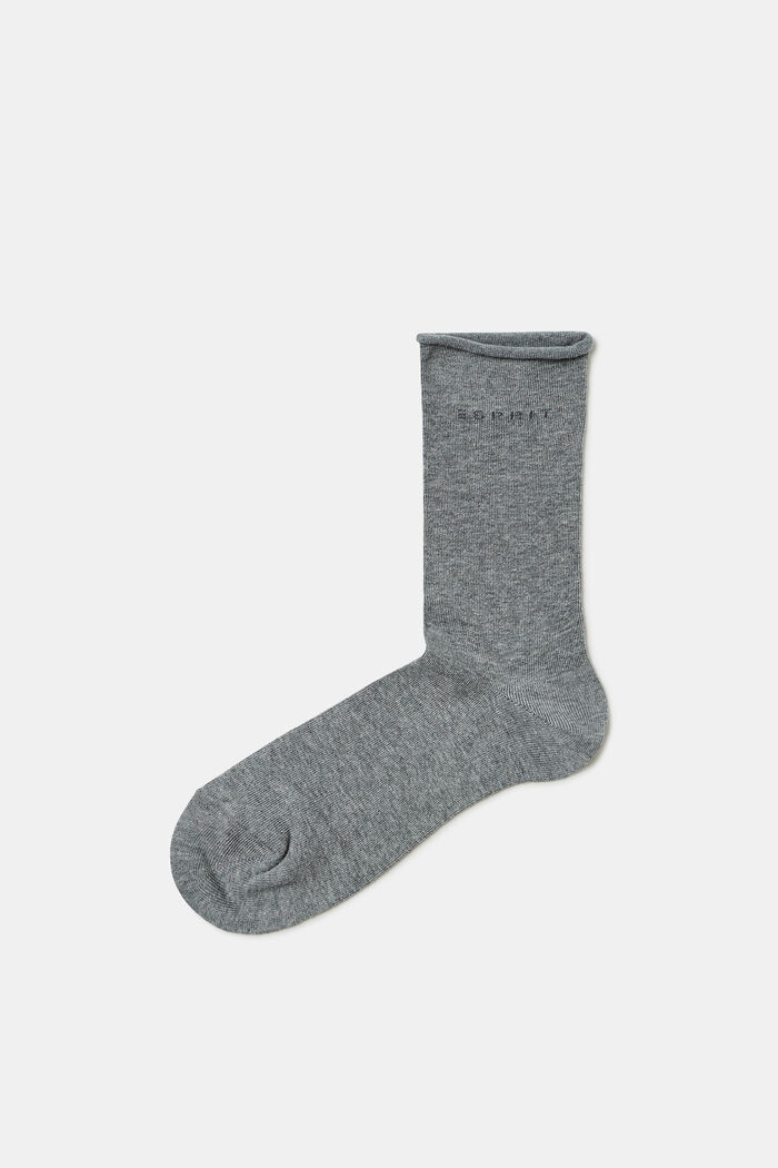 Ponožky z hrubé pleteniny, 2 páry, LIGHT GREY MELANGE, detail image number 0