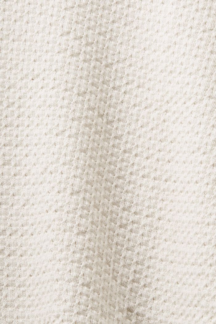 Strukturovaný pulovr s kulatým výstřihem, OFF WHITE, detail image number 5