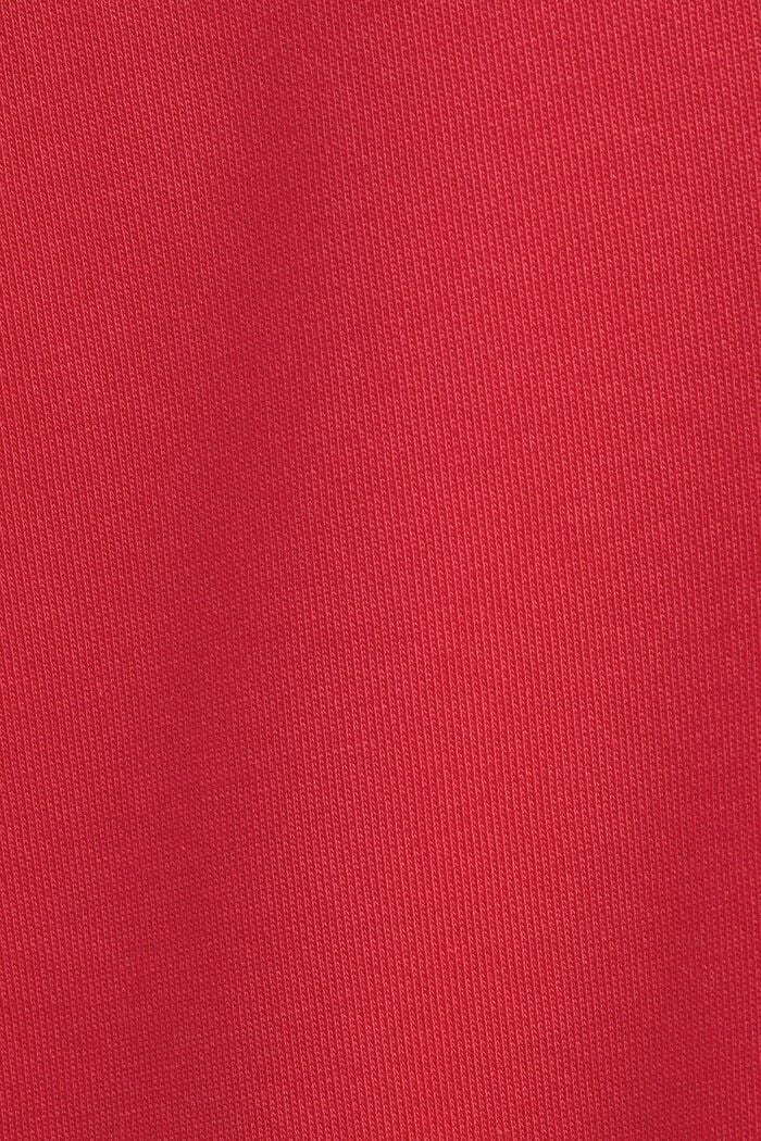 Unisex flísová mikina s kapucí a logem, RED, detail image number 4